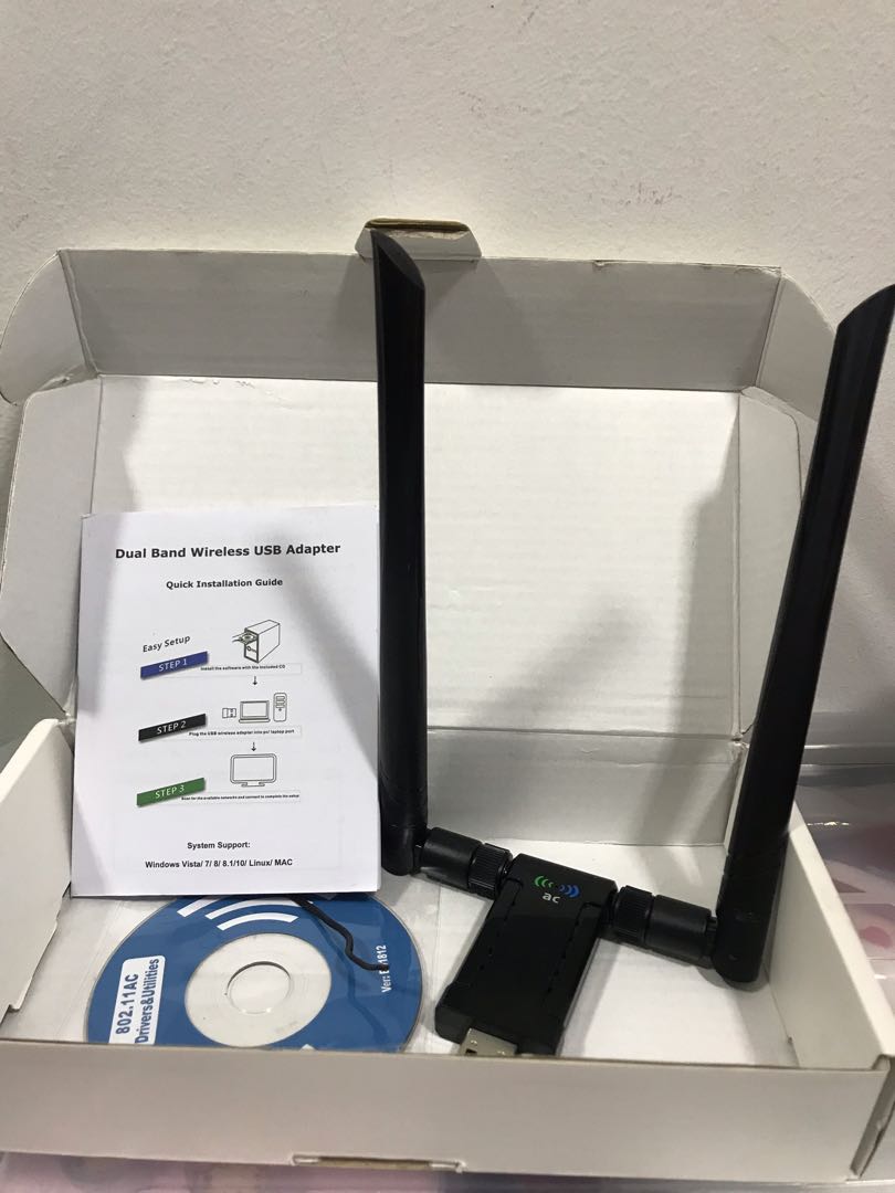 AC1200 5DB Antenna Wireless USB Adapter, Computers & Tech, Parts ...