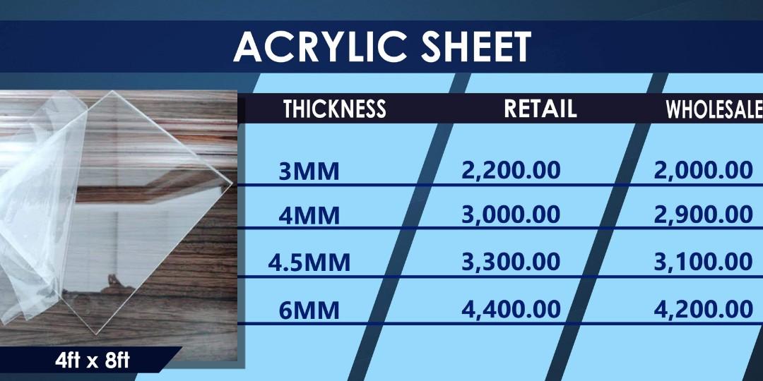 Acrylic Sheets, Commercial & Industrial, Construction & Building