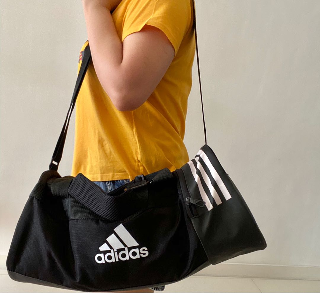 Adidas 3-stripes Duffel Bag, Women's Fashion, & Wallets, Cross-body Bags on Carousell