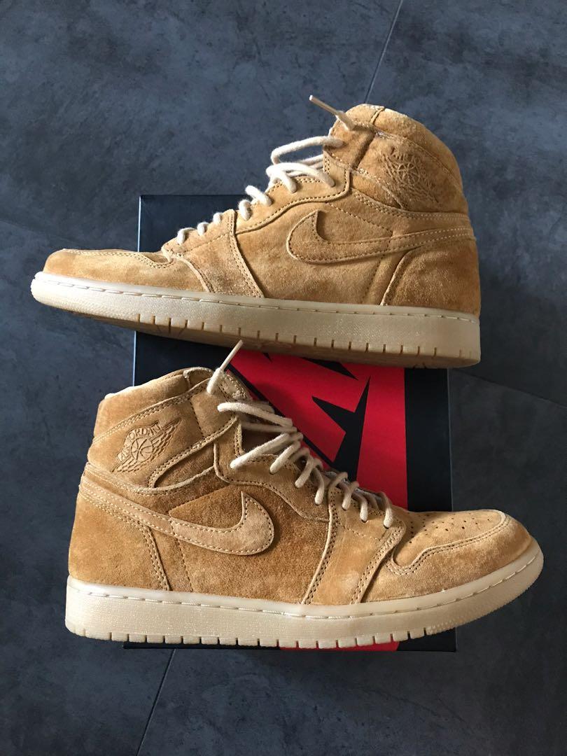 Air Jordan One OG High Wheat Men s Fashion Footwear Sneakers on Carousell