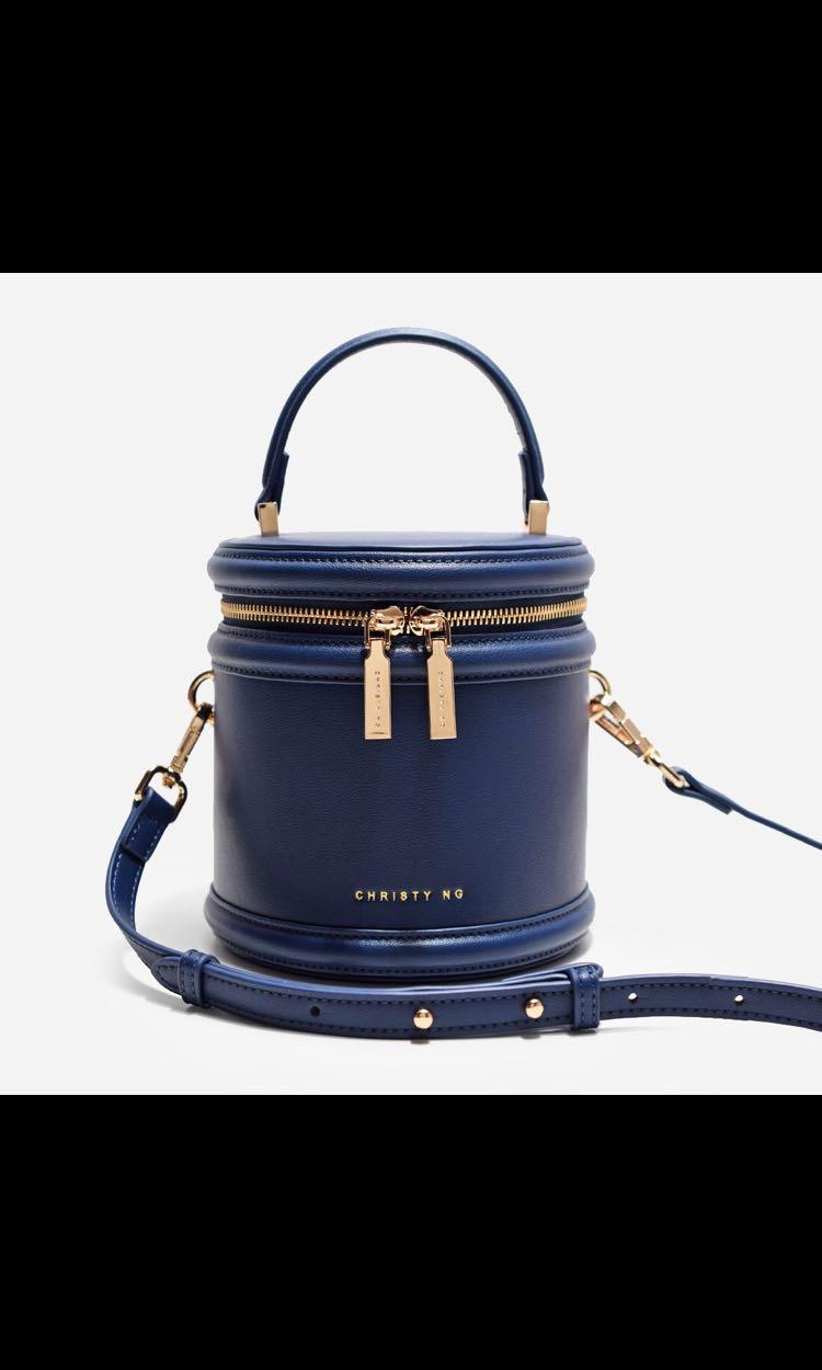 Authentic Christy Ng Blake Navy Cylinder Bag Women s Fashion