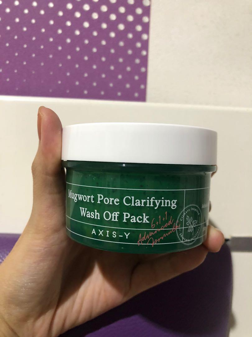 Axis Y Mugwort Pore Clarifying Wash Off Pack Kesehatan Kecantikan Kulit Sabun Tubuh Di Carousell