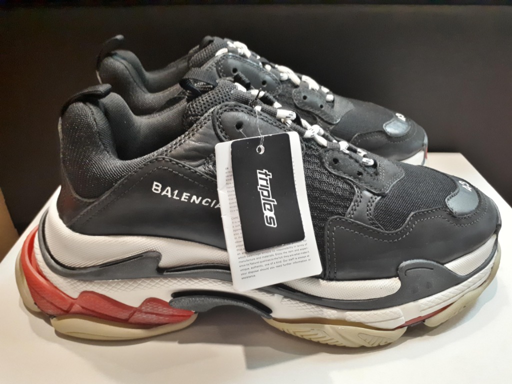 Triple s black white red deals