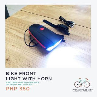 Bike LED front light with horn