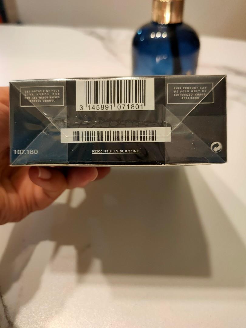 Bleu de chanel barcode clearance