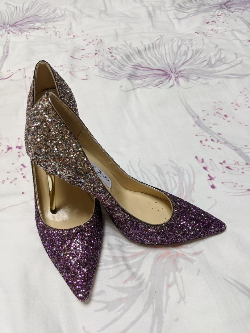 jimmy choo romy 100 glitter