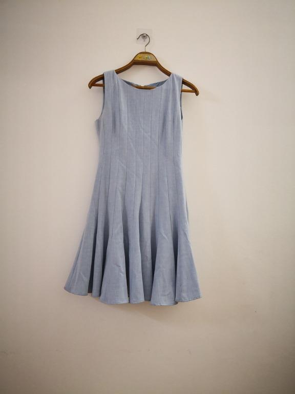 baby blue calvin klein dress