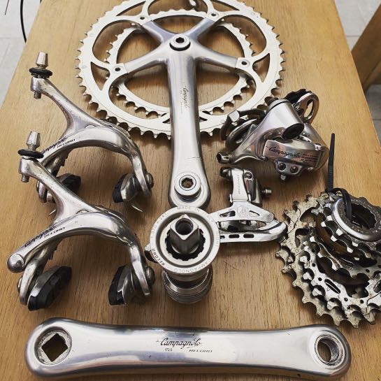 Vintage Campagnolo Record 9 Speed Groupset Sports Equipment