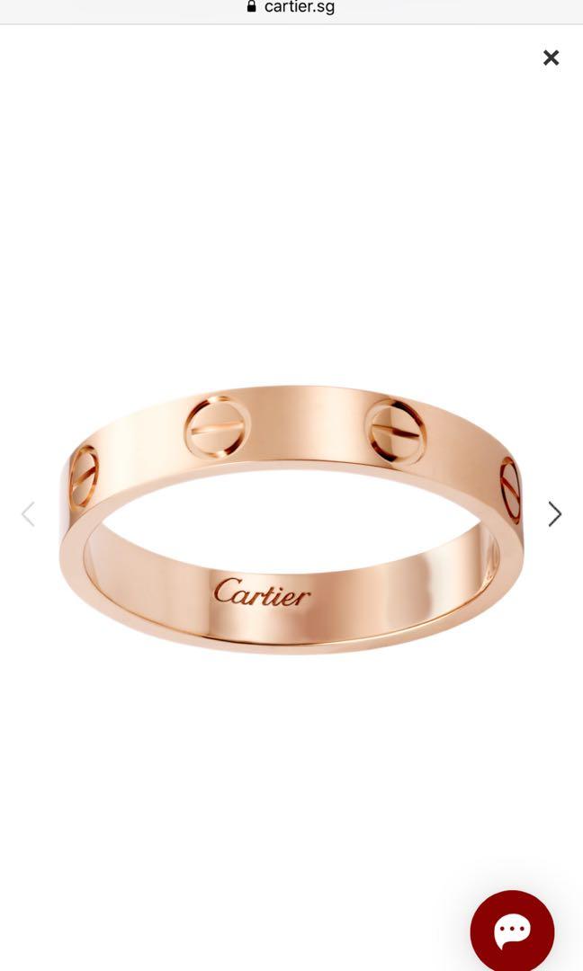 cartier rose gold wedding band