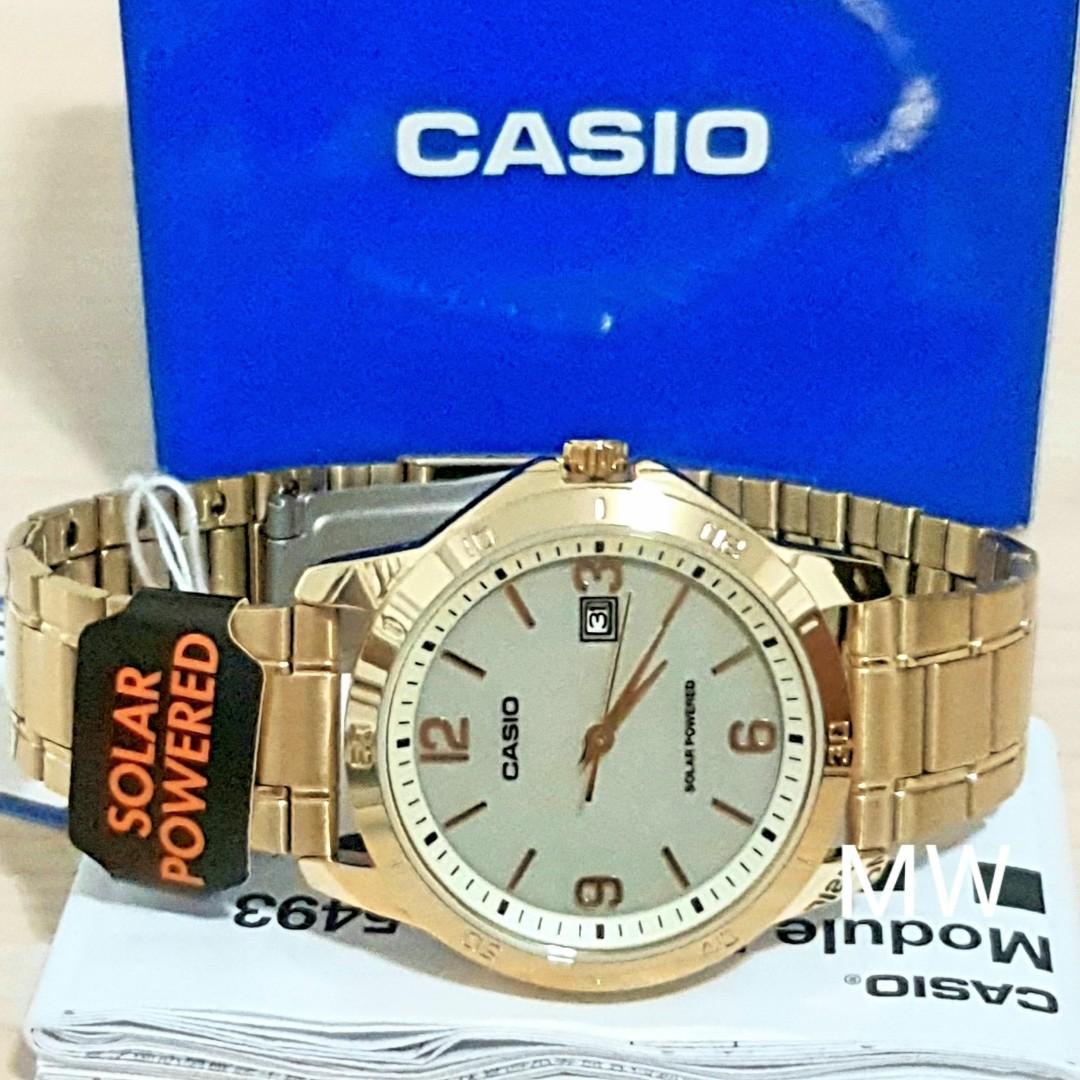 Casio original men analog solar power watch mtp vs02g 9a