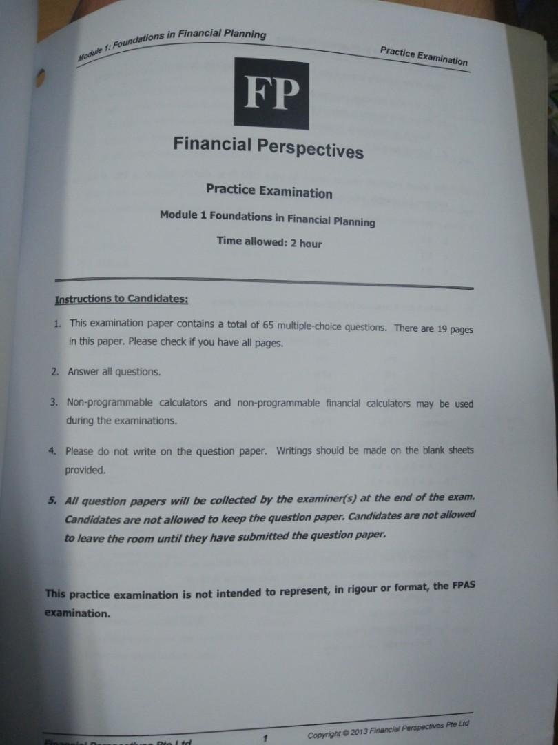 [Digital] CFP Module 1 (AFP) Mock Exam, Hobbies & Toys, Books ...
