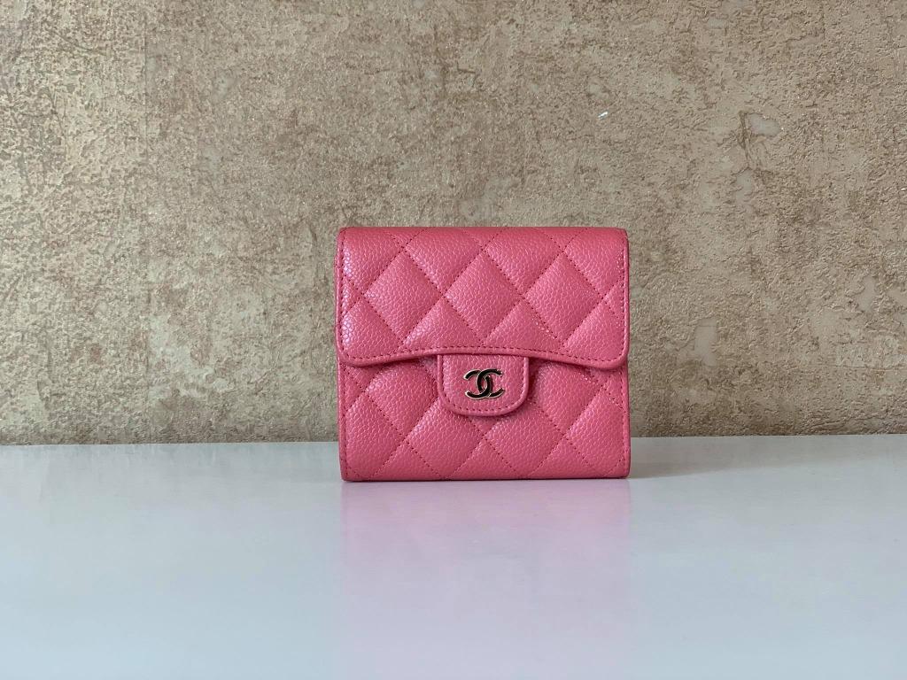 CHANEL Classic Small flap wallet Pink AP0231 Caviar Leather