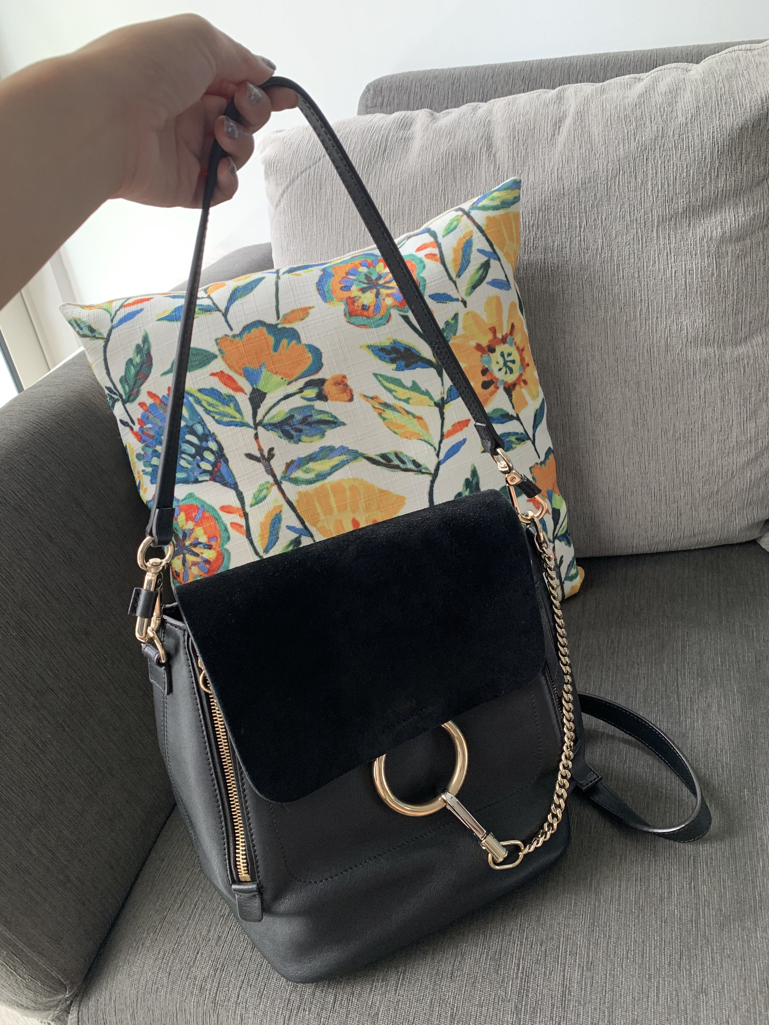 Reduced Chloe Faye Medium Backpack Luxury Bags Wallets on