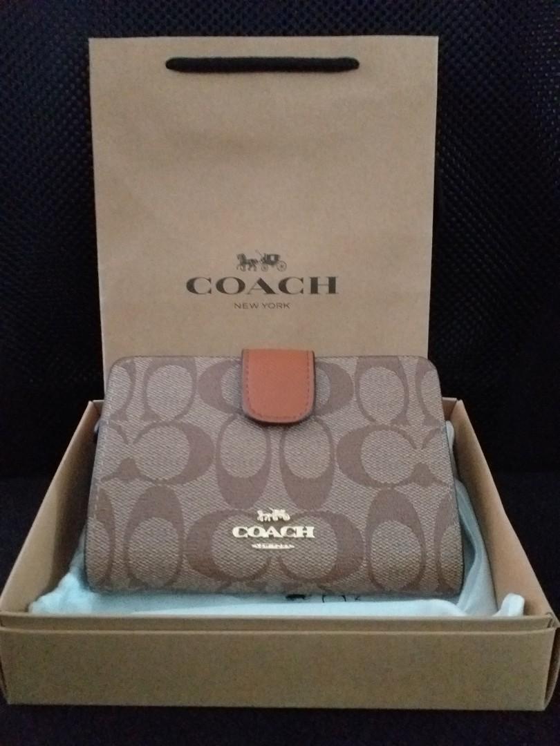 light brown coach wallet
