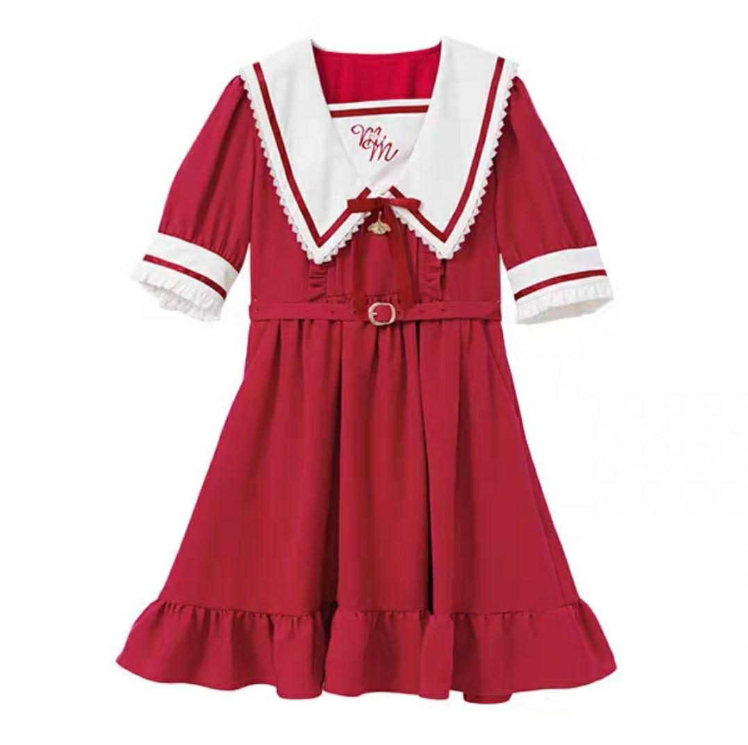 Dear my love 夢展望 My melody 紅色裙 短款 長款, 女裝, 連身裙 & 套裝, 晚裝 Carousell