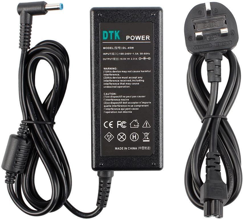 Dtk New Replacement Laptop Computer Notebook Ac Adapter Power Supply Charger For Hp Output 19 5v 2 31a 45w Power Cord Connector Size 4 5mm X 3mm Electronics Others On Carousell