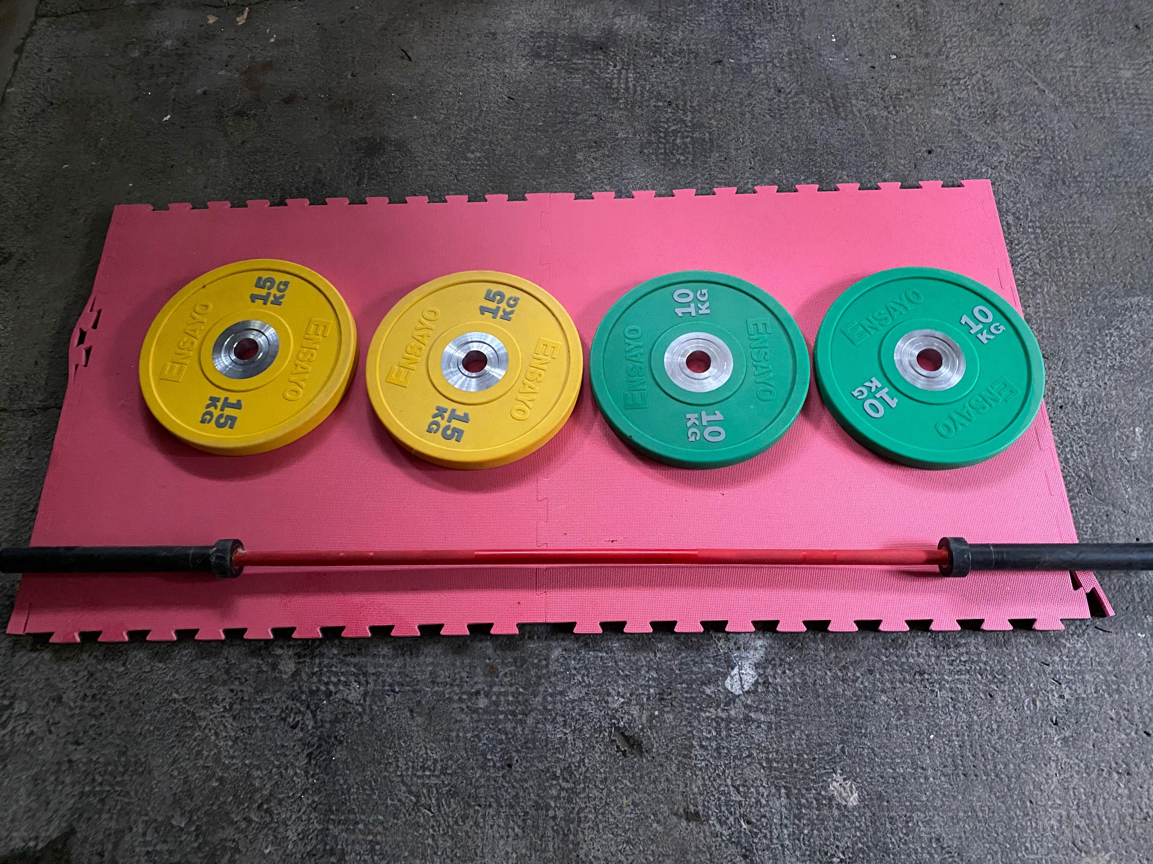 Ensayo Cerakote Barbell And Olympic Bumper Plates Sports Exercise And Body Building On Carousell