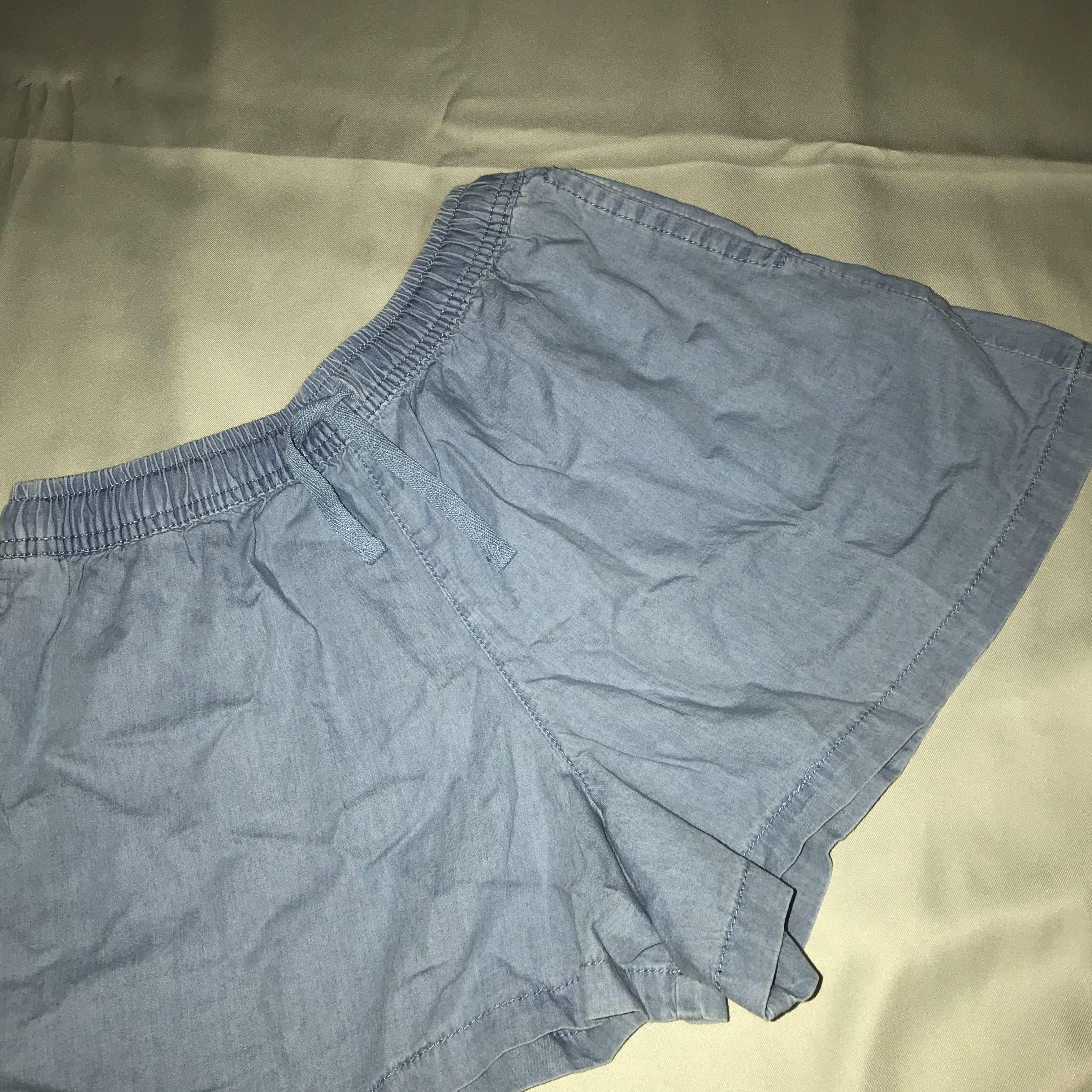 flowy jean shorts