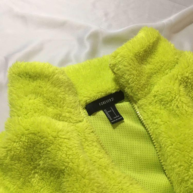 Yellow fur coat forever 21 on sale