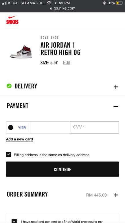 Snkrs delivery top