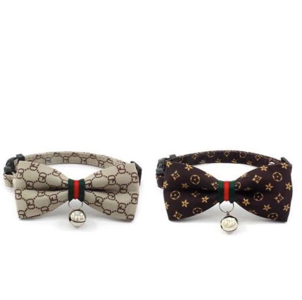 LV Pet Bowtie Collars for Dogs and Cats 