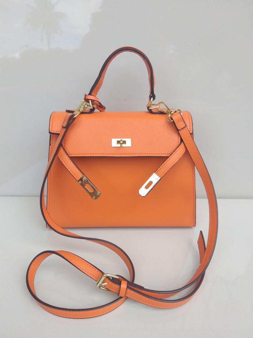 Hermes orange clearance sling bag