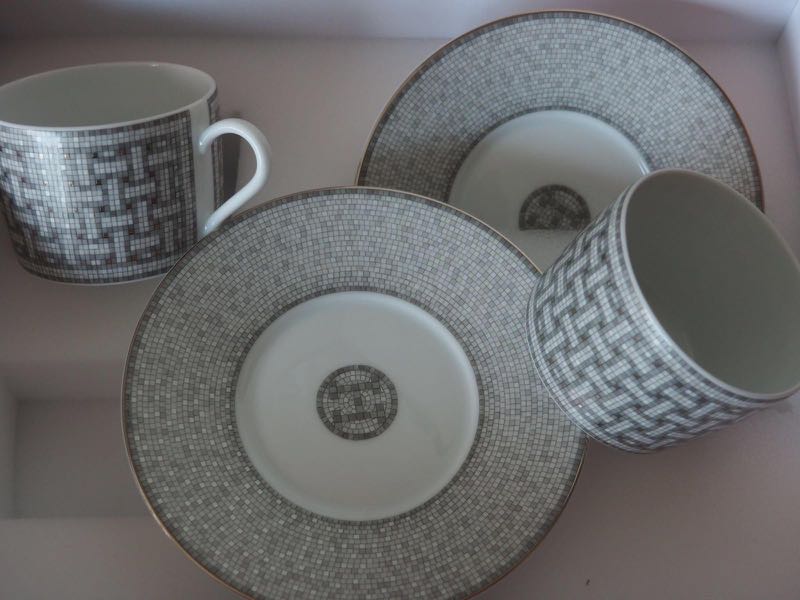 Hermes Mosaique au 24 tea cup and saucer (2sets)