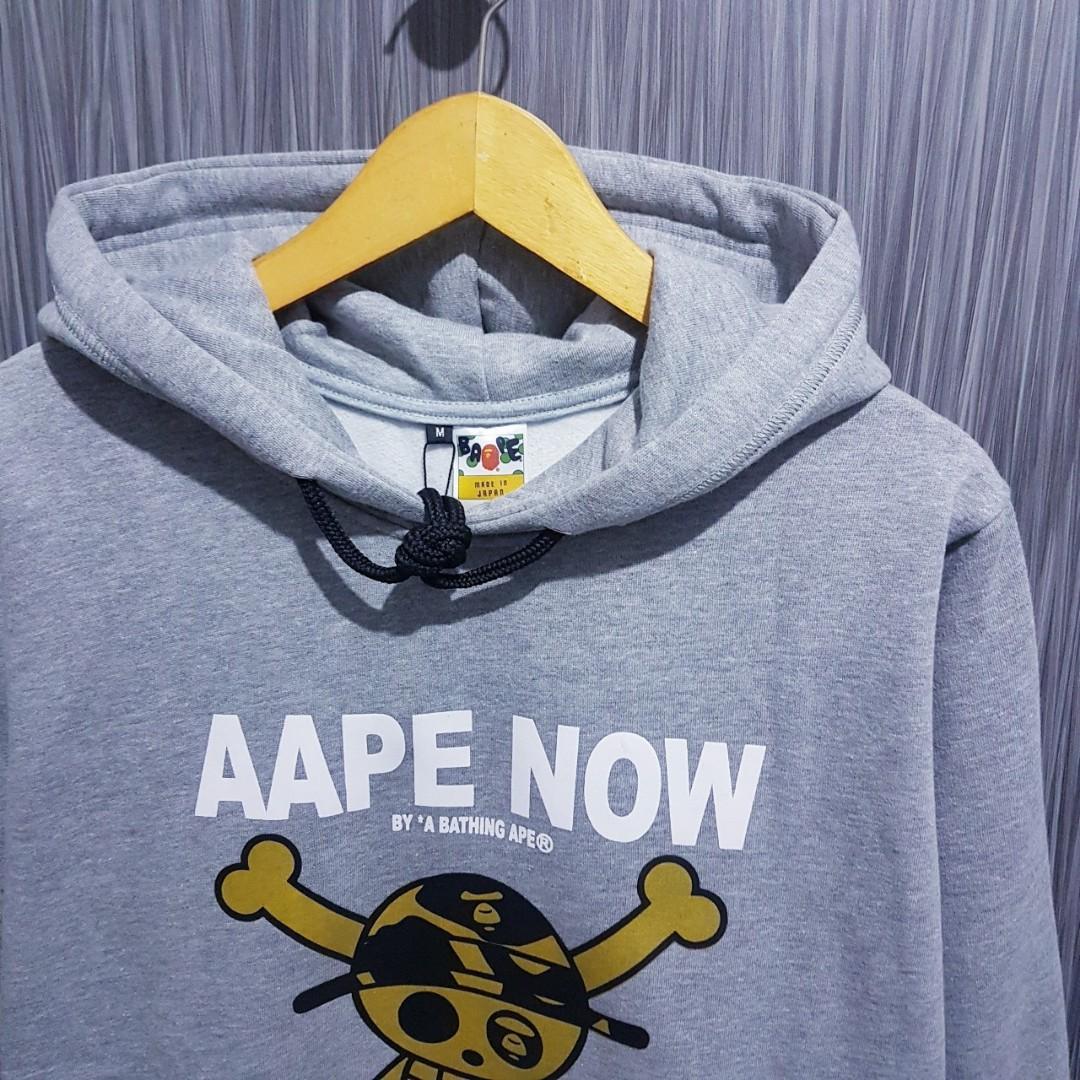HOODIE BAPE X ONE PIECE Fesyen Pria Pakaian Atasan di Carousell