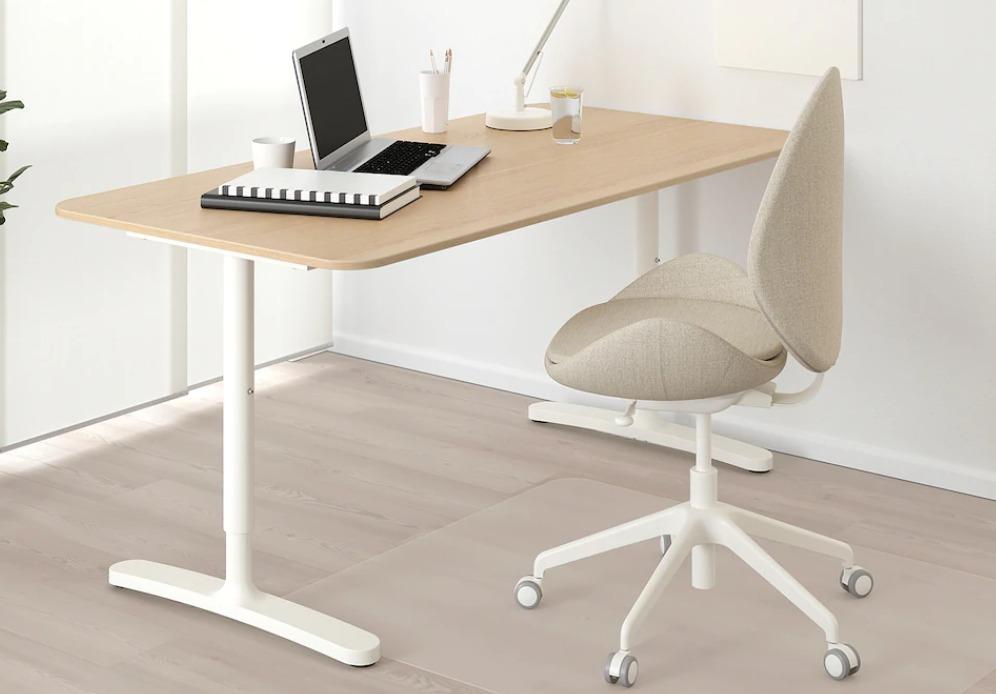 IKEA BEKANT DESK Work Office Table Oak Veneer, Furniture & Home