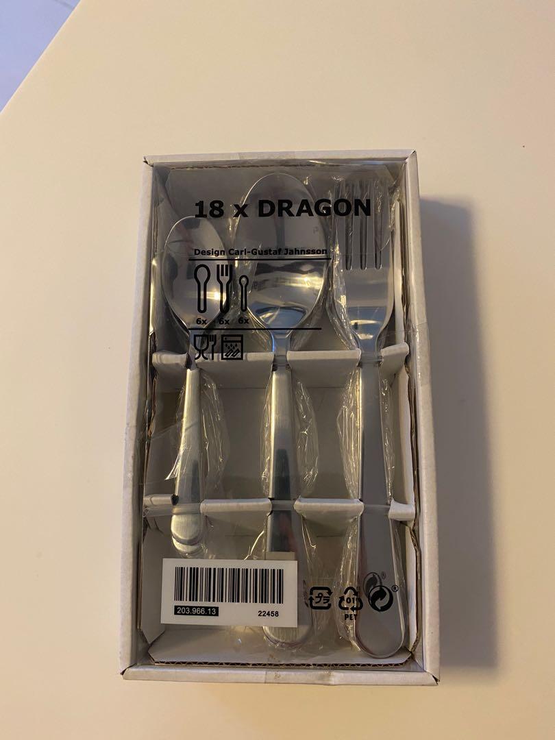 IKEA Dragon 18piece cutlery set, Furniture & Home Living, Kitchenware
