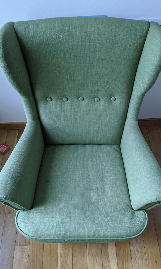 Strandmon Wing Chair Nordvalla Dark Grey Ikea