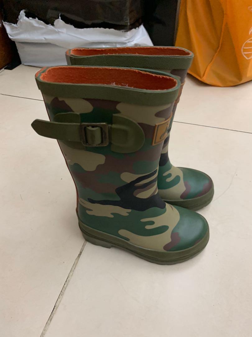 boys camo rain boots