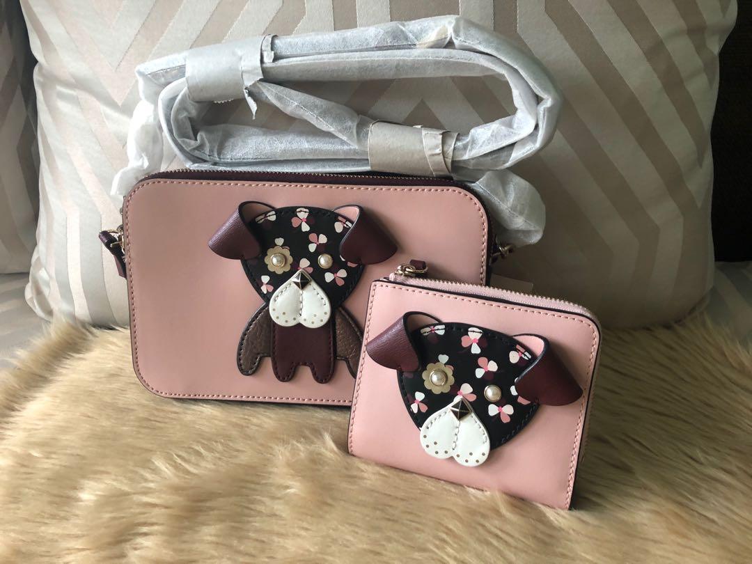 kate spade floral pup wallet