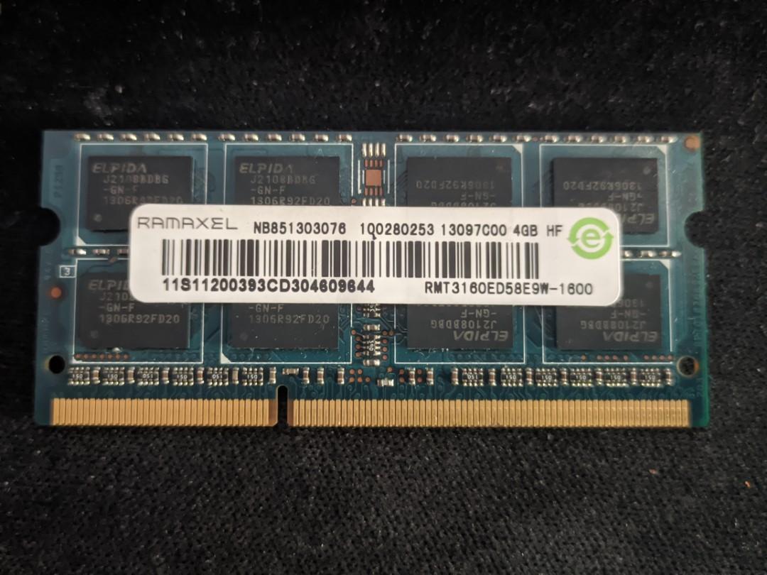 Laptop Ram Ddr3 4gb 1600mhz Electronics Computer Parts Accessories On Carousell