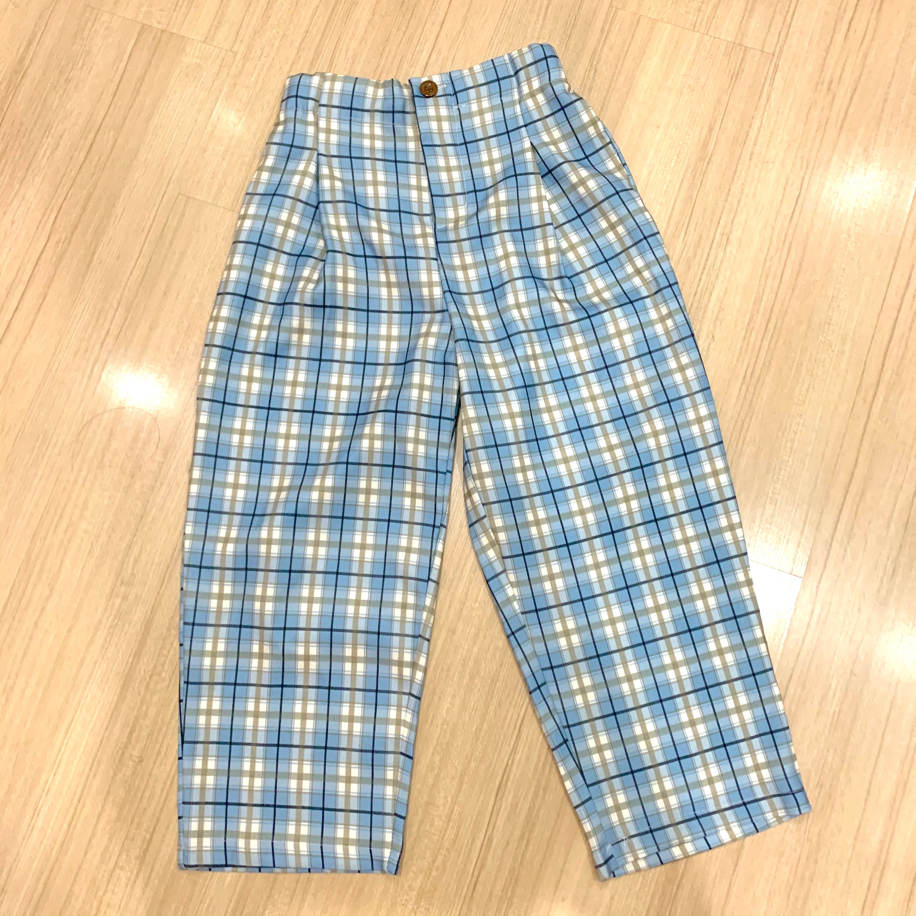 light blue checkered pants