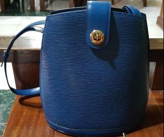 Louis Vuitton Cluny Blue Epi Leather Shoulder Bag