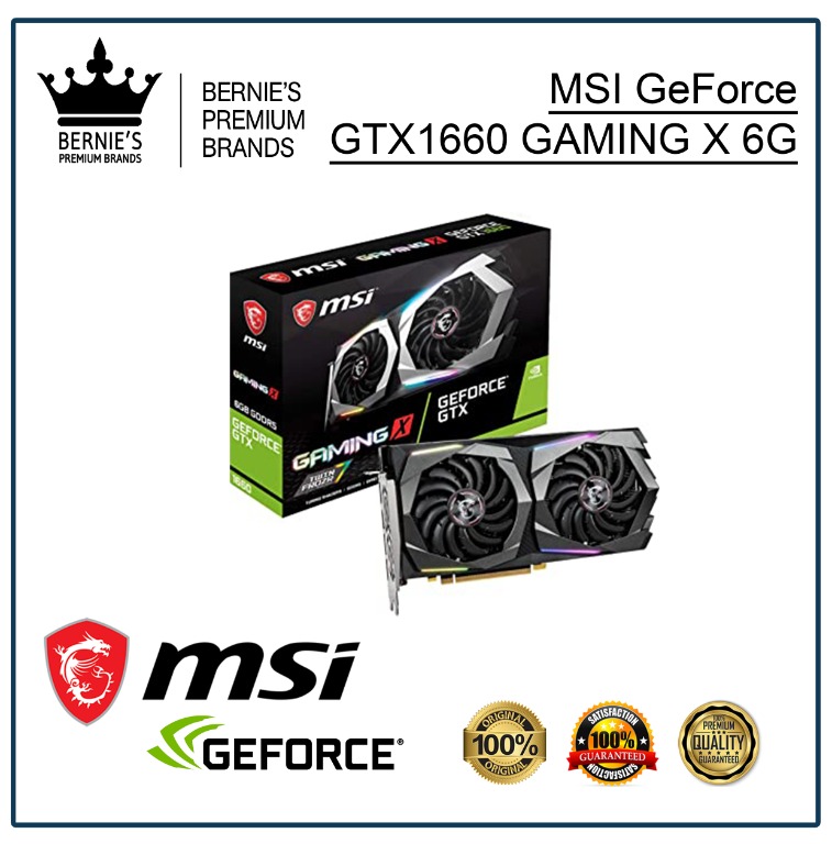 Msi Geforce Gtx1660 Gaming X 6g Electronics Computer Parts Accessories On Carousell
