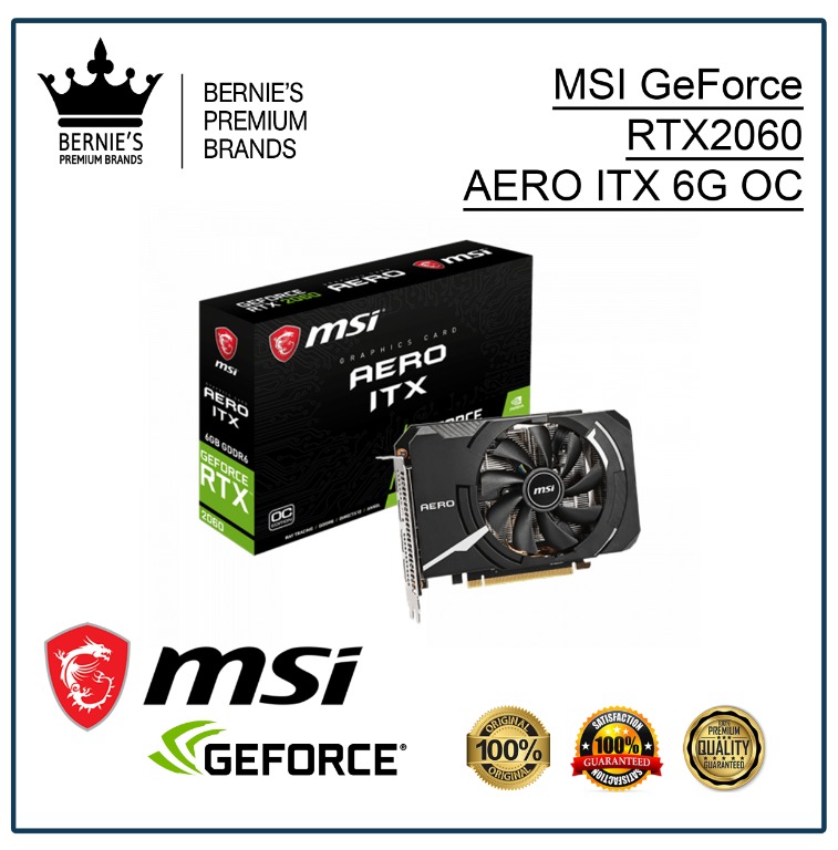 MSI GeForce RTX2060 AERO ITX 6G OC, Computers  Tech, Parts  Accessories,  Computer Parts on Carousell
