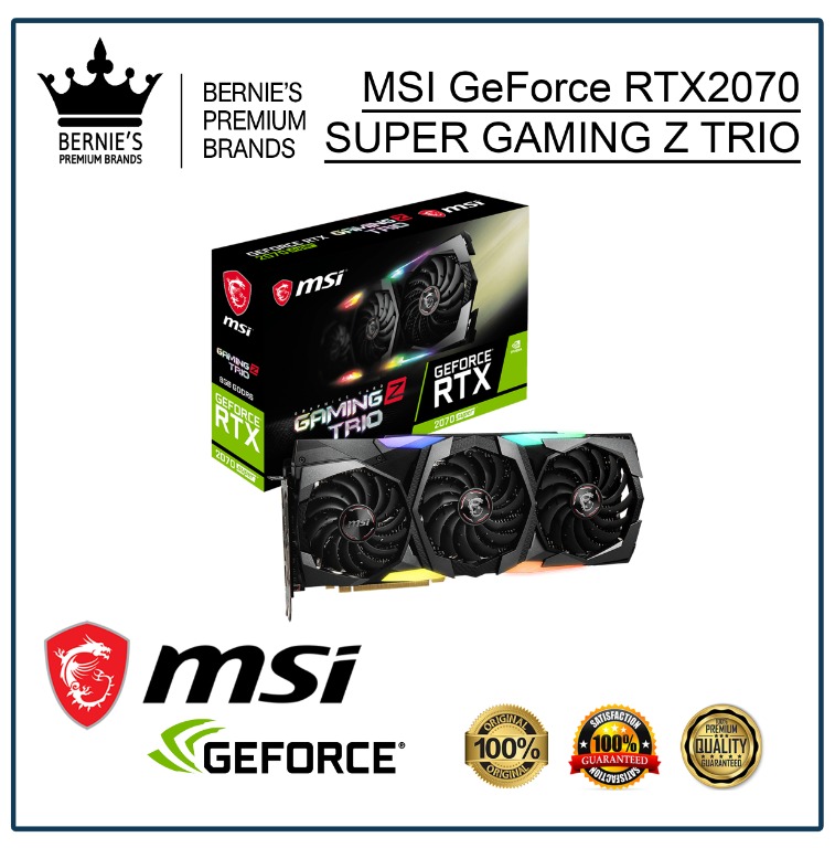 Msi Geforce Rtx2070 Super Gaming Z Trio Electronics Computer Parts Accessories On Carousell