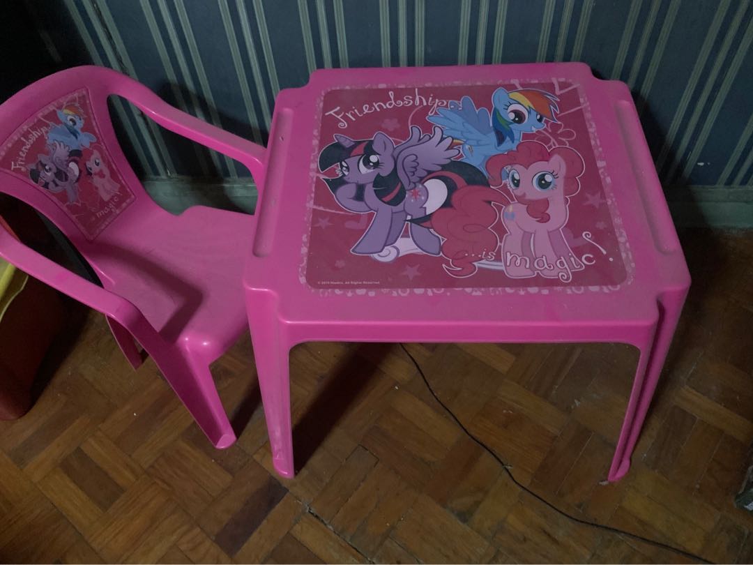 My little pony table chair Babies Kids Baby Nursery Kids