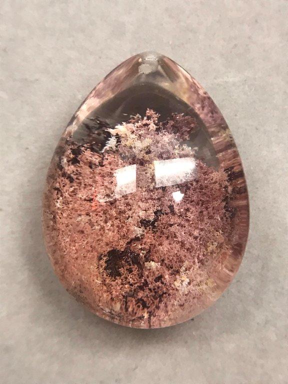 Natural pink phantom crystal pendant, Women's Fashion, Jewelry