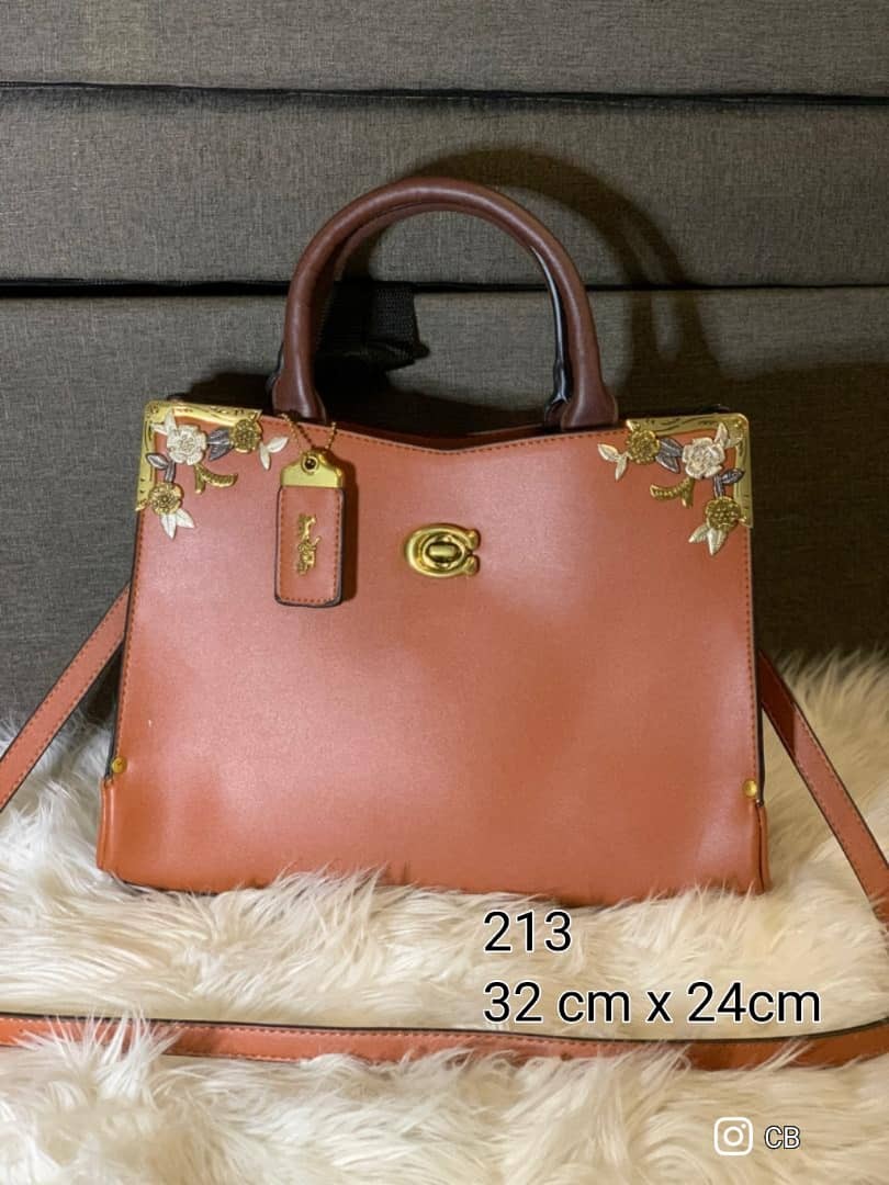 Coach mason carryall with metal tea rose shop
