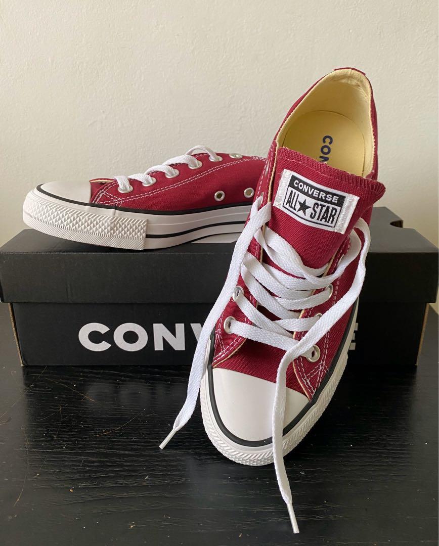 converse all star ox shoes maroon