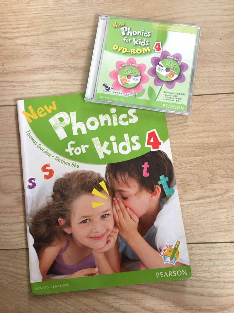 New Phonics for kids 4 with DVD, 興趣及遊戲, 書本& 文具, 小朋友書 