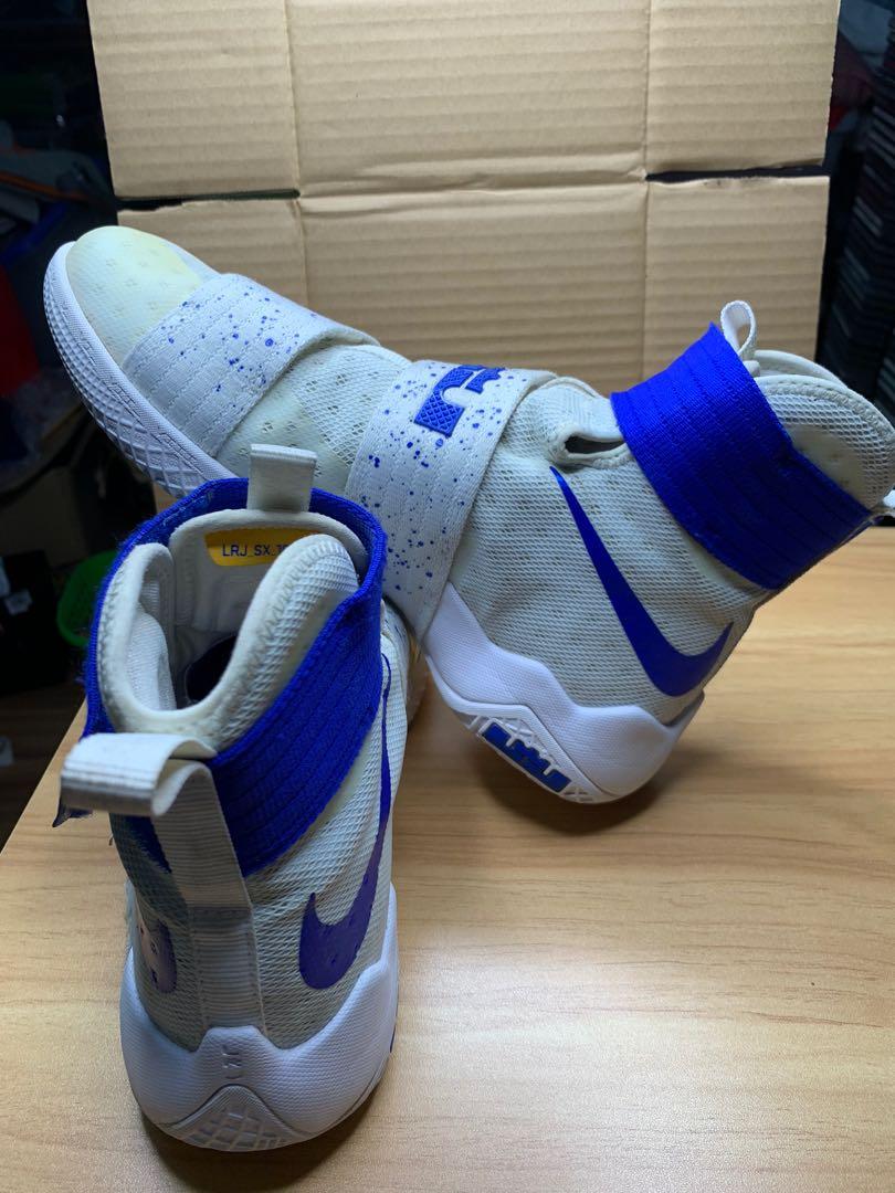 Lebron soldier 10 white blue hot sale