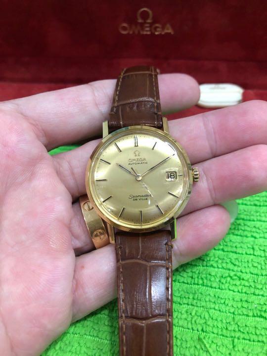 OMEGA Seamaster Deville 18k Solid Gold 34mm Vintage Automatic Watch •Gold  price worth RM 4xxx, Men's Fashion, Watches  Accessories, Watches on  Carousell