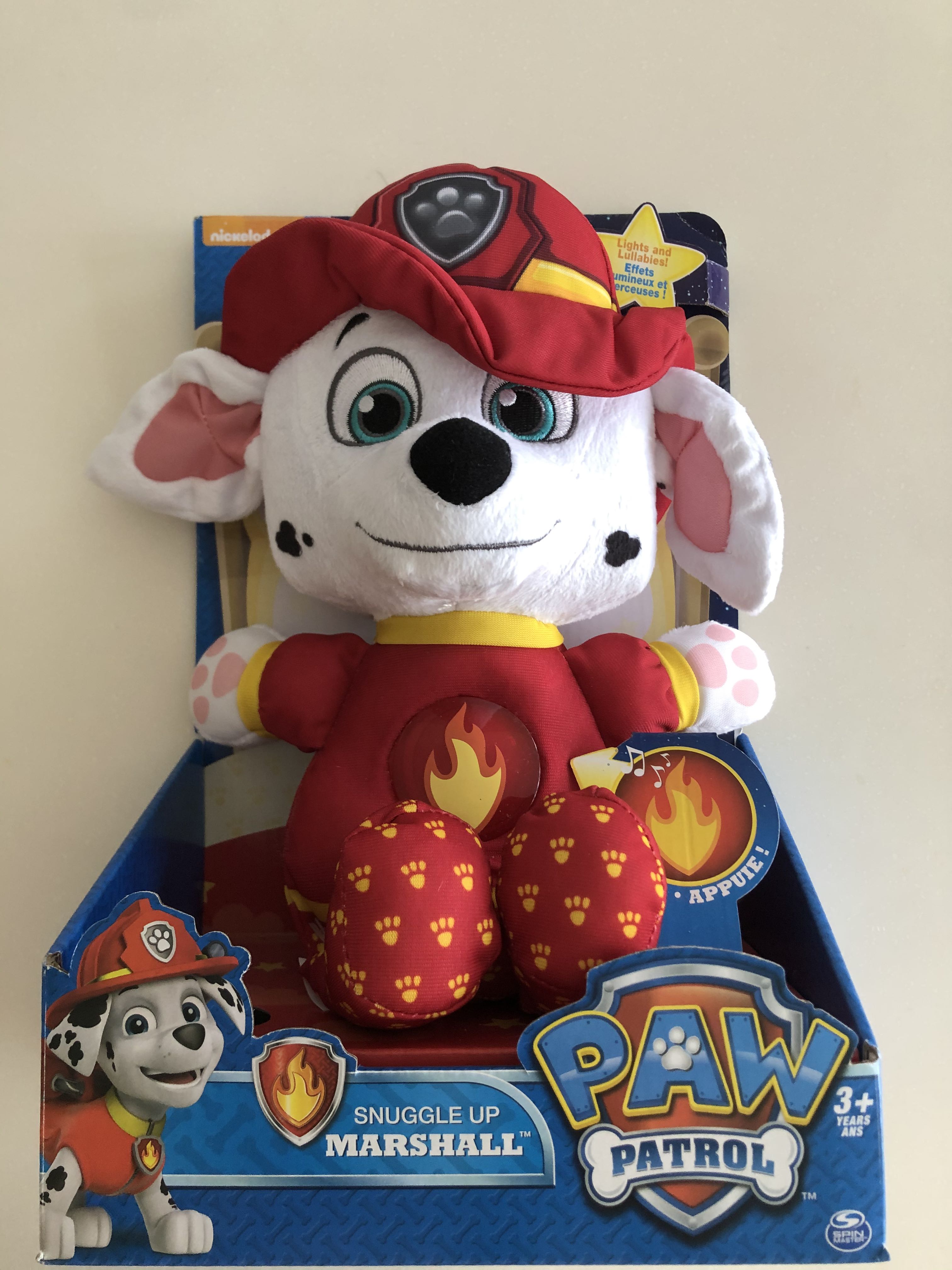 Paw Patrol Marshall Snuggle up pup, Babies & Kids, Infant Playtime on  Carousell