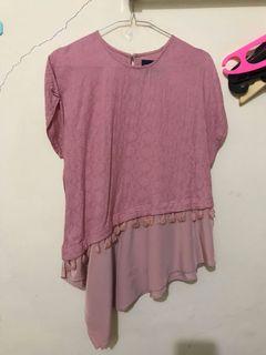 Pink assymetric top