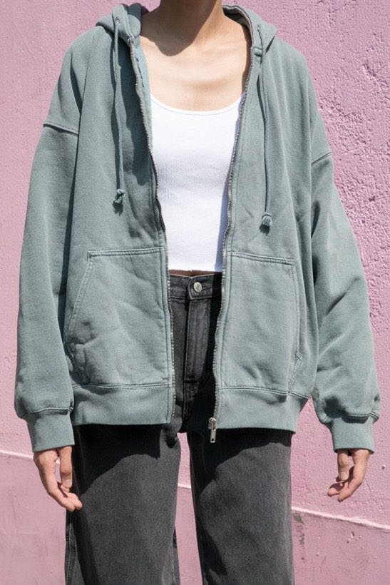 brandy melville carla hoodie green
