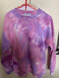 Purple and pink tie dye sweater